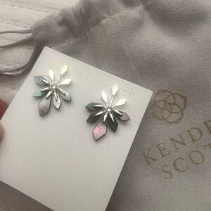 Kendra Scott Silver Floral Earrings